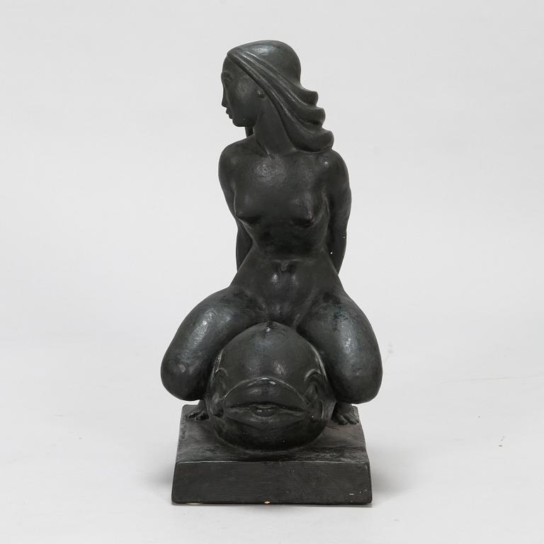 Ivar Johnsson, a painted plaster sculpture, signed.