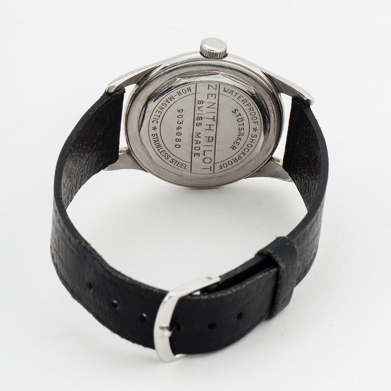 ZENITH, Pilot, wristwatch, 34 mm.