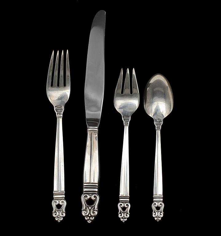 BESTICK, 4 delar, sterlingsilver, Royal Danish, 1900-tal. Tot vikt ca 143g.