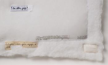 MARIE-LOUISE EKMAN, blandteknik/collage med gouache, hår etc. Stämpelsignerad M.L Ekman.