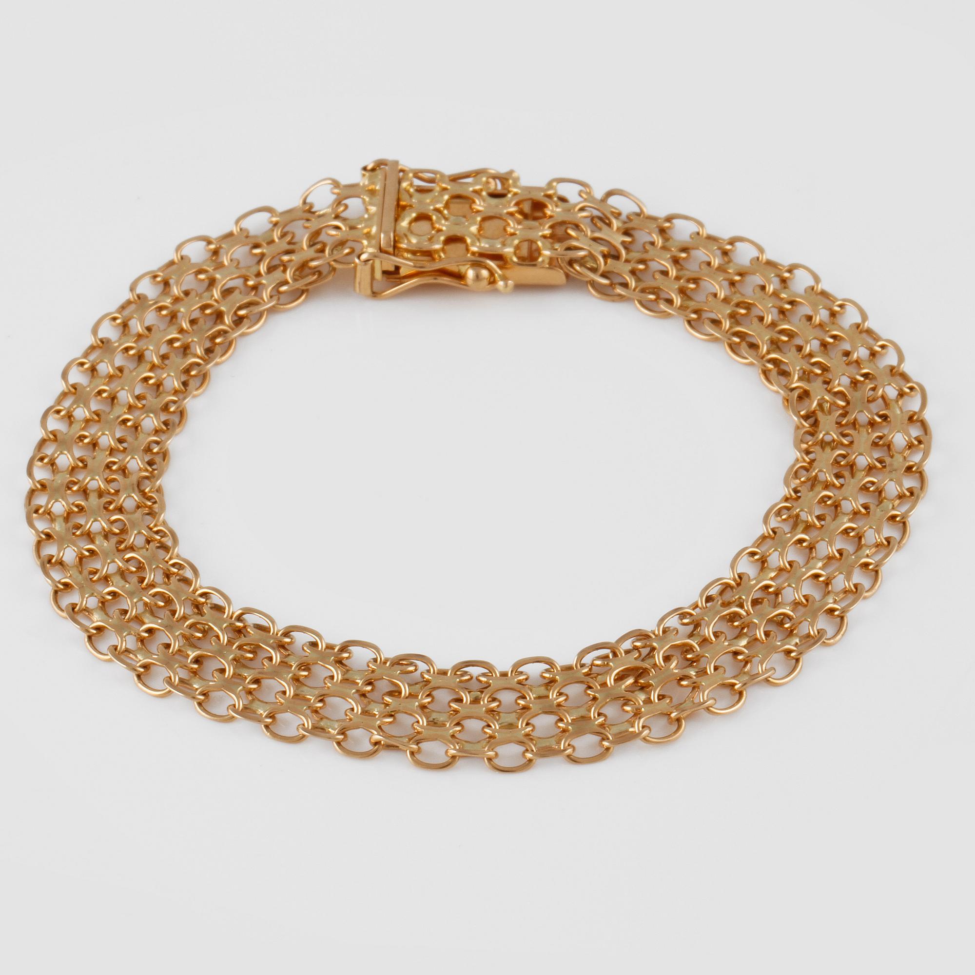 ARMBAND 18K, D Ekström, Falköping, 1981. Vikt 11,2 gram.