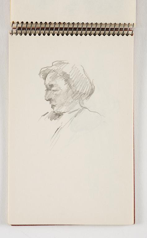 Lotte Laserstein, 10 små skissblock med teckningar.