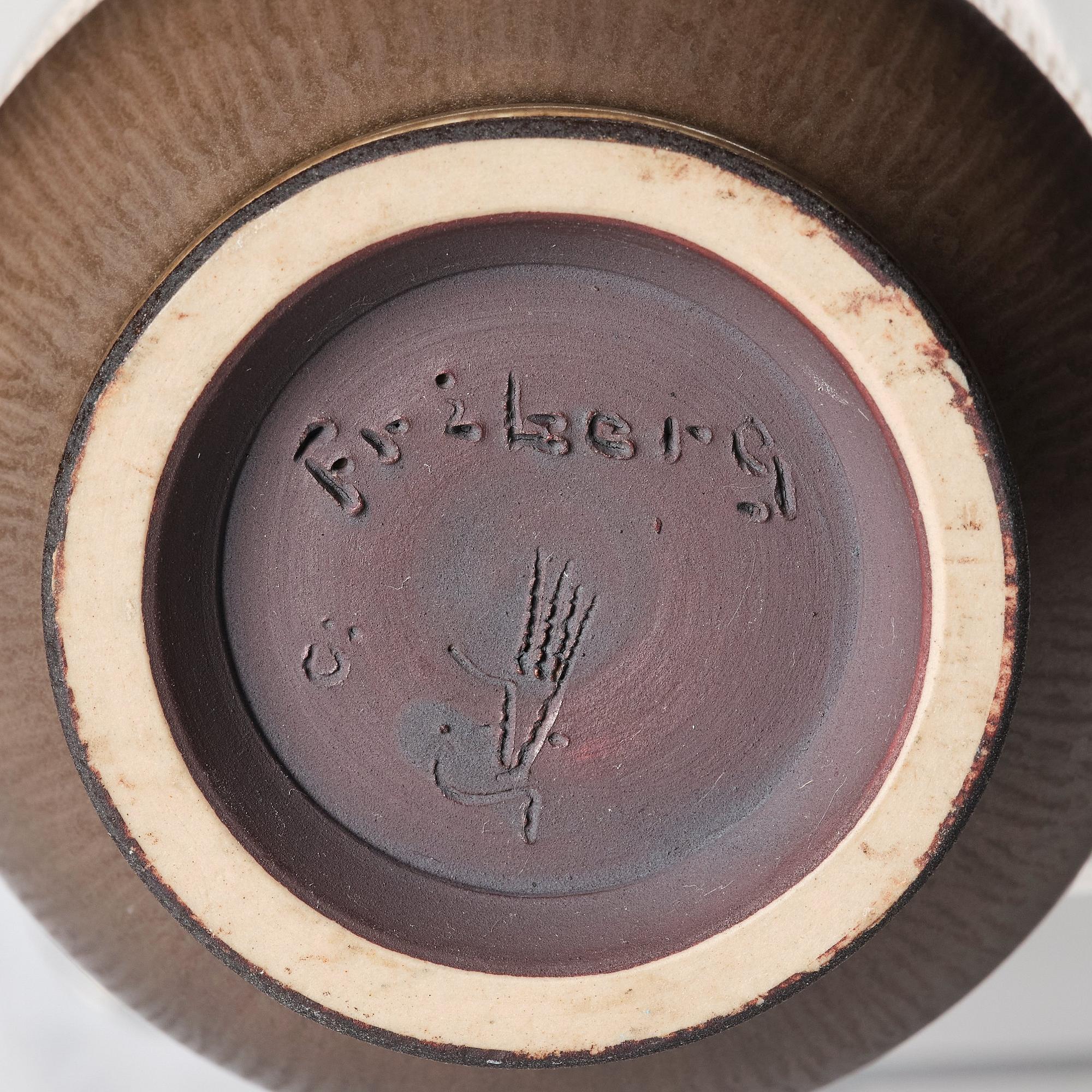 Berndt Friberg, a stoneware vase, Gustavsberg studio, Sweden 1958.