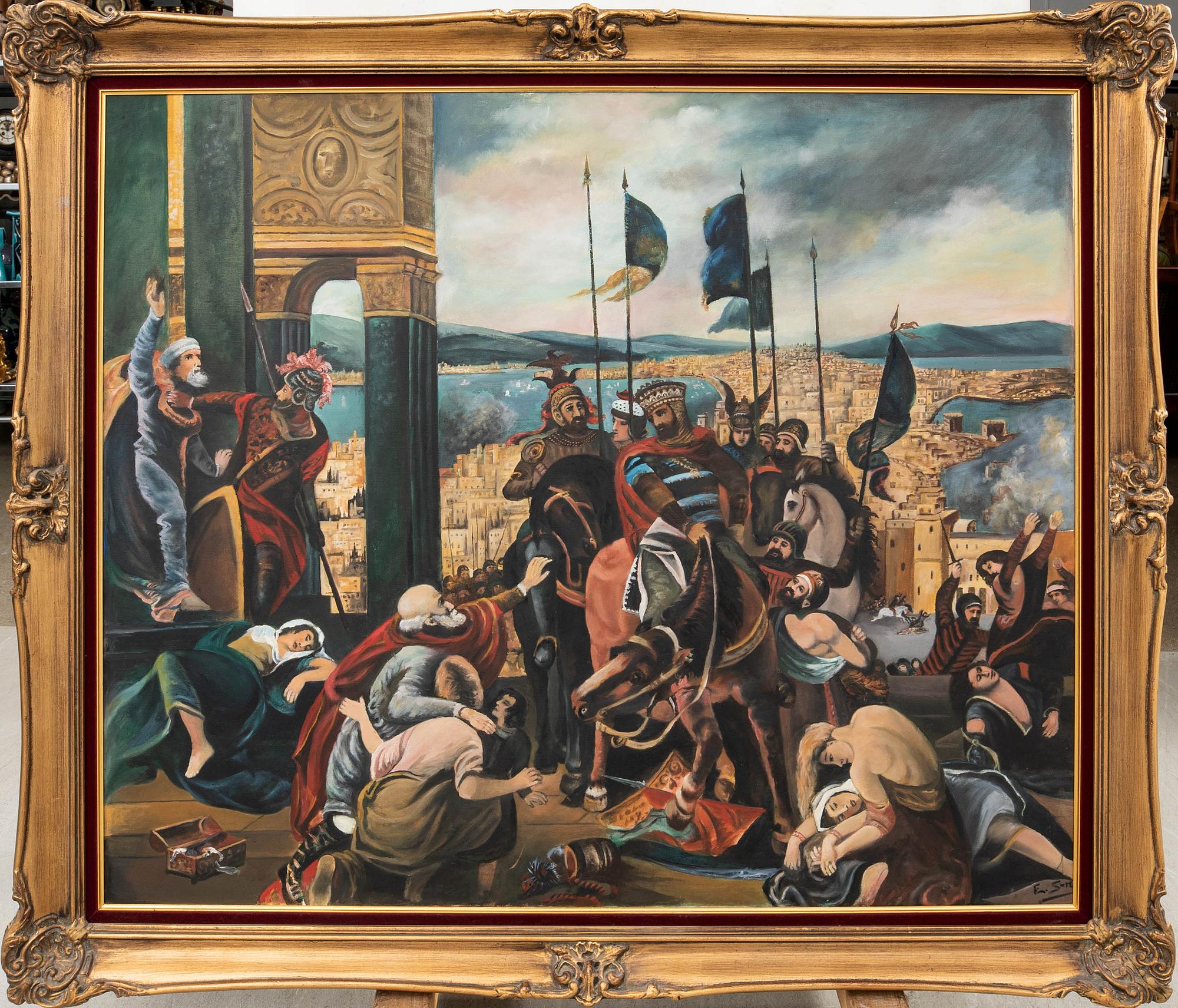 The king returns after the battle.