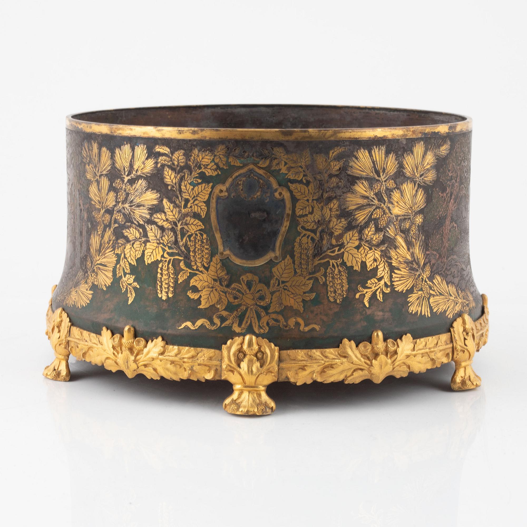 A Swedish Art Nouveau Flower Pot, signed by Carl Hjalmar Norrström 1918.