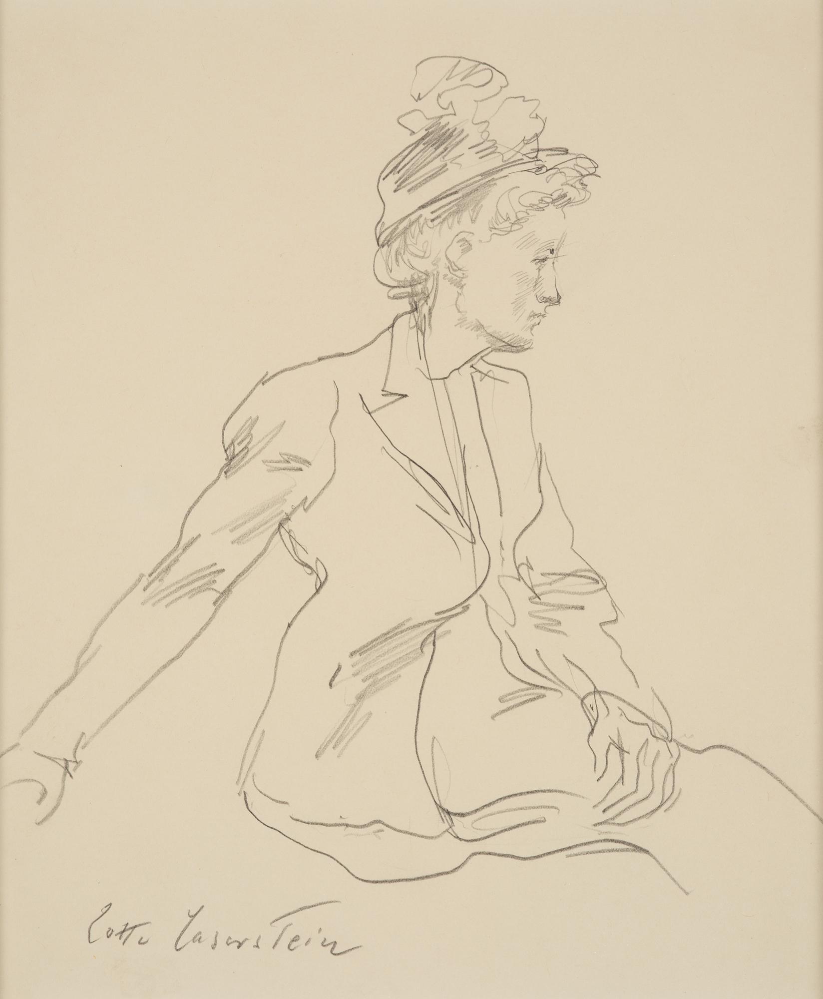Lotte Laserstein, Seated woman in profile.