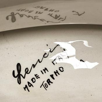 Felice Tosalli, a "Lontra su piatto" creamware dish, Lenci, Italy 1930's.