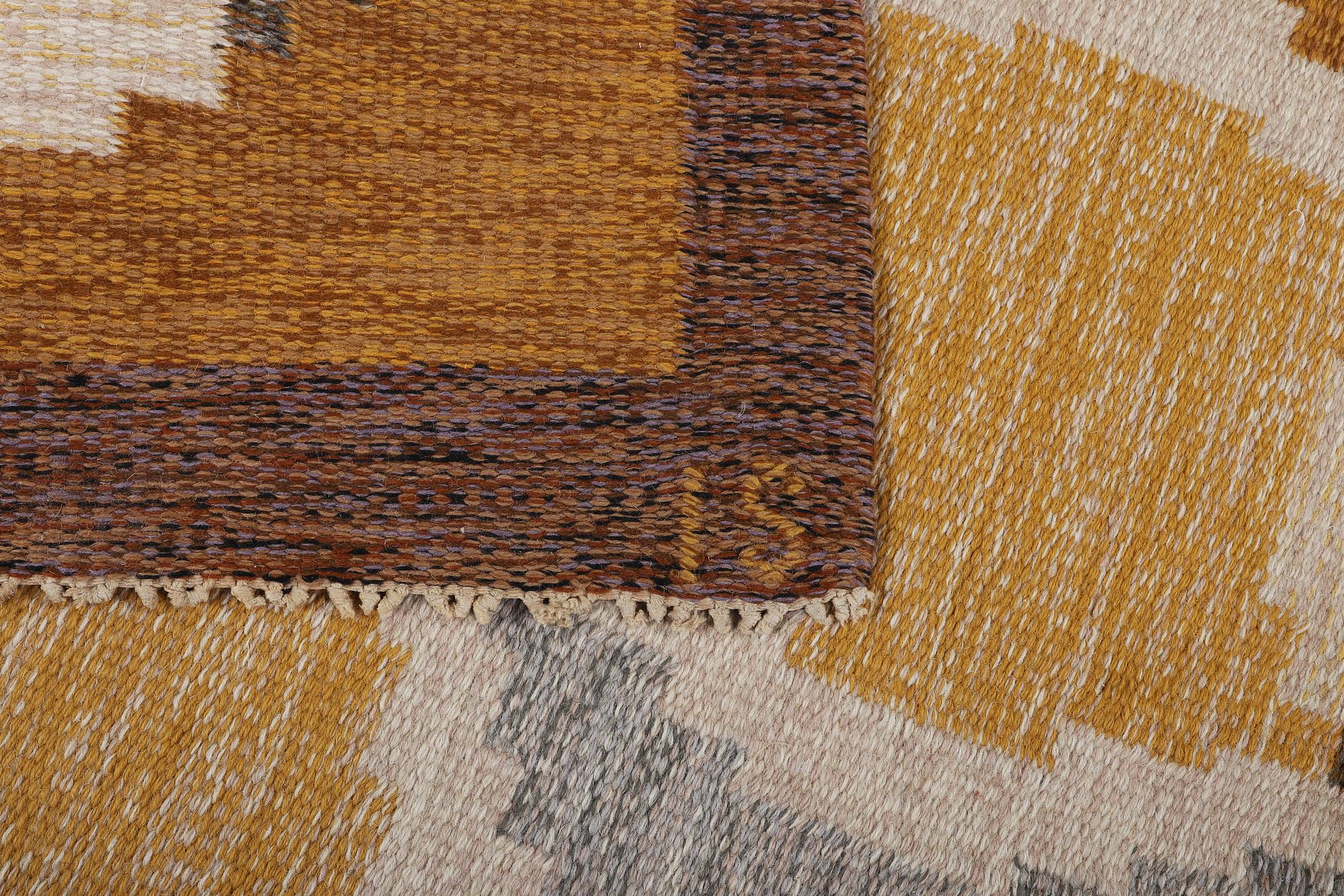 Ingegerd Silow, a flat weave carpet, signed IS, a. 286 x 197 cm.