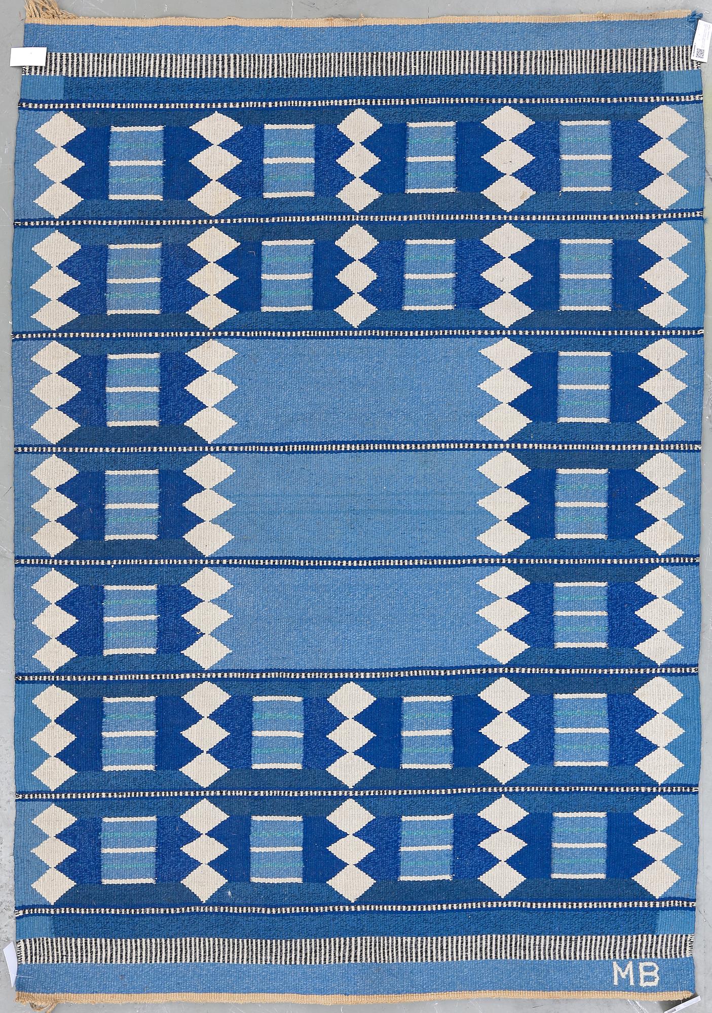 MATTA, rölakan, signerad MB, 1900-talets mitt. Ca 241 x 168 cm.