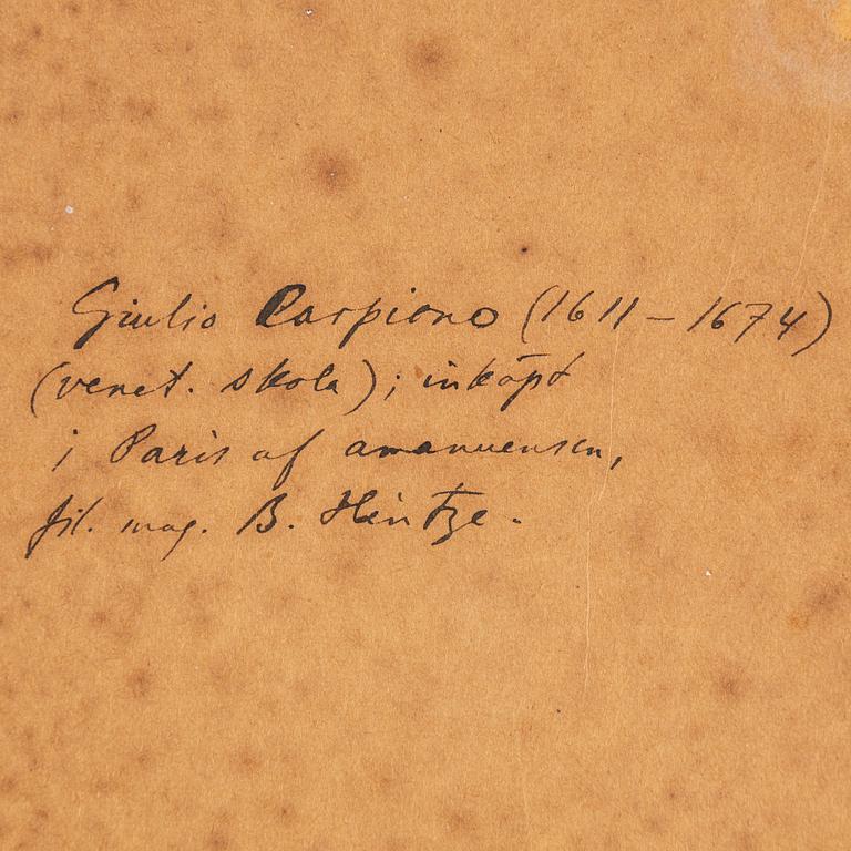 Giulio Carpinoni, hans art. Osignerad. Tuschlavering.