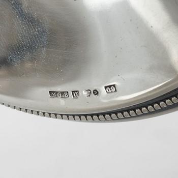 A pair of Swedish silver candlesticks, mark of Eric Löfman, KG Markströms, Uppsala 1966.