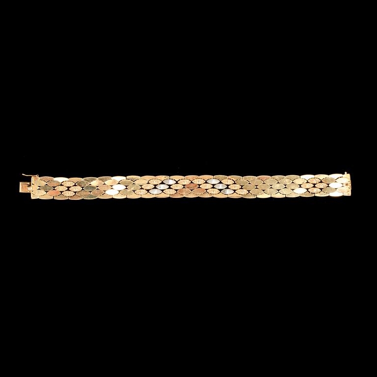 ARMBAND, 18k guld, Italien, 1900-talets andra hälft. Vikt 22,9g.