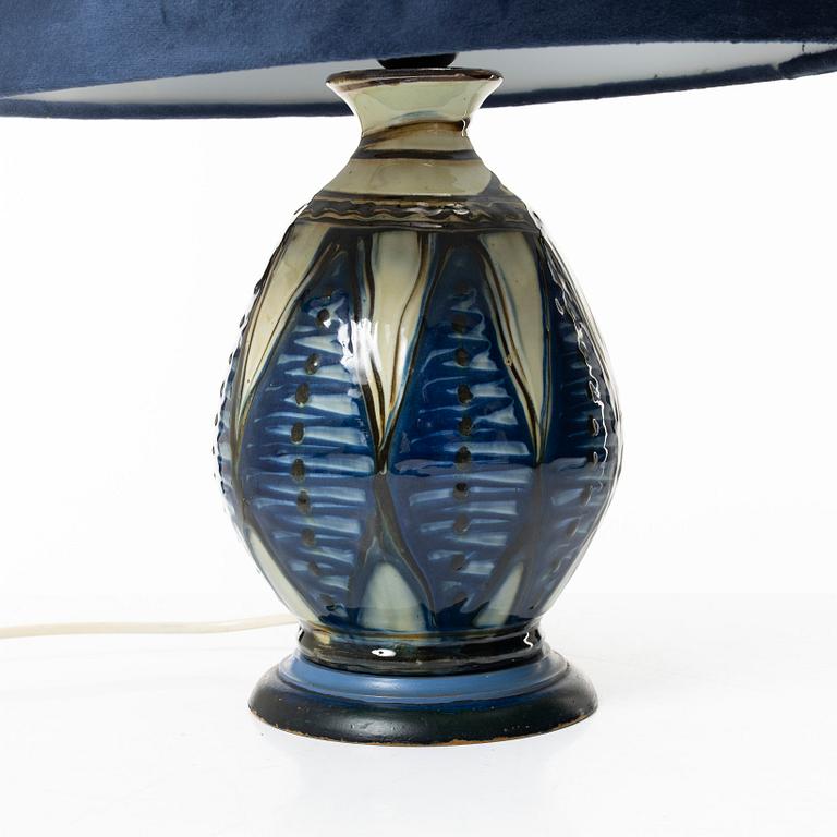 Herman Kähler, bordslampa, keramik, Danmark, 1900-talets andra kvartal.