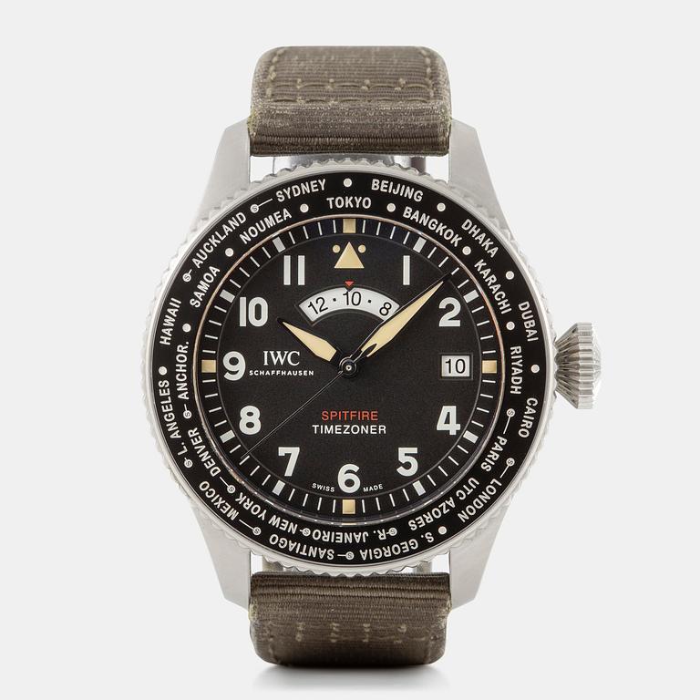 IWC, Pilot’s Watch, Timezoner, Spitfire Edition, “The Longest Flight”, "No. 155 of 250", ca 2019.