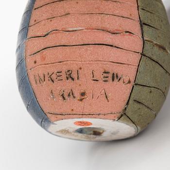 Inkeri Leivo, skål på fot, keramik, signerad Inkeri Leivo Arabia.