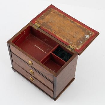 An Empire mahogany miniature commode, 19th Century.