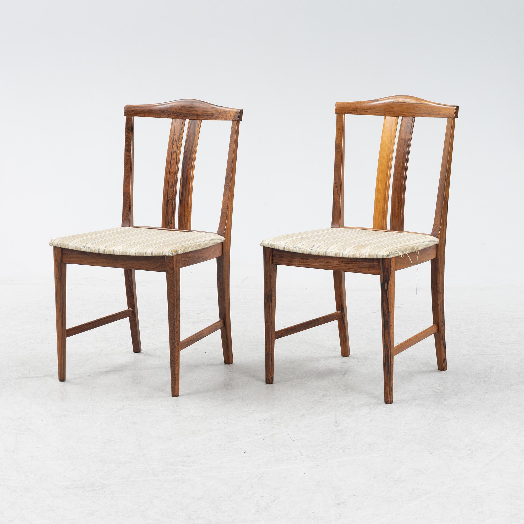 A 1960's/70's rosewood veneered dining group.
