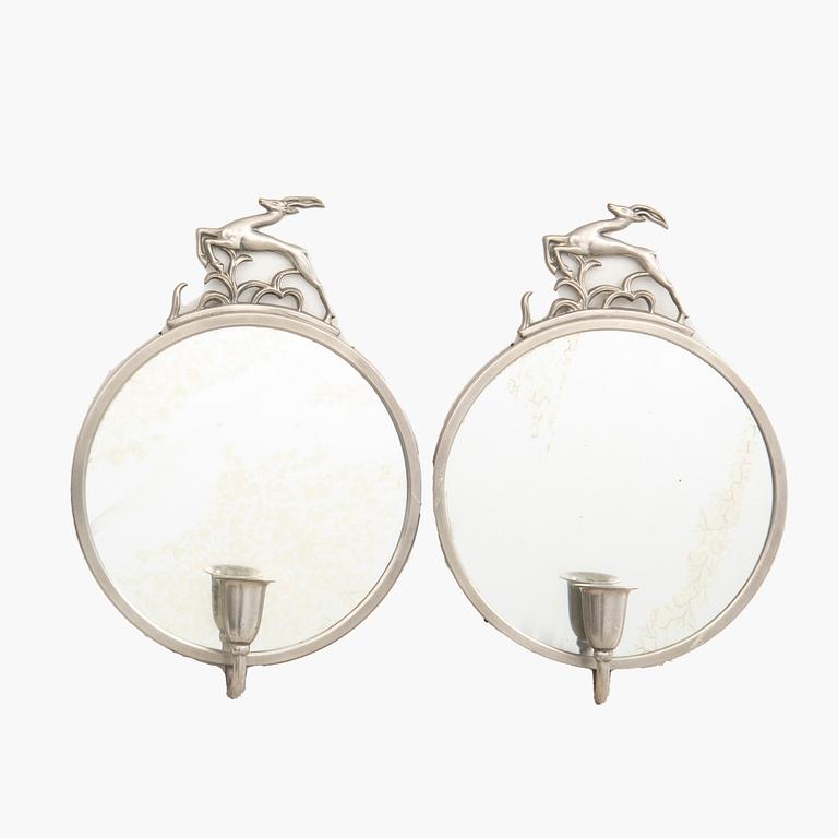 Pair of 1930s/40s tin sconces.