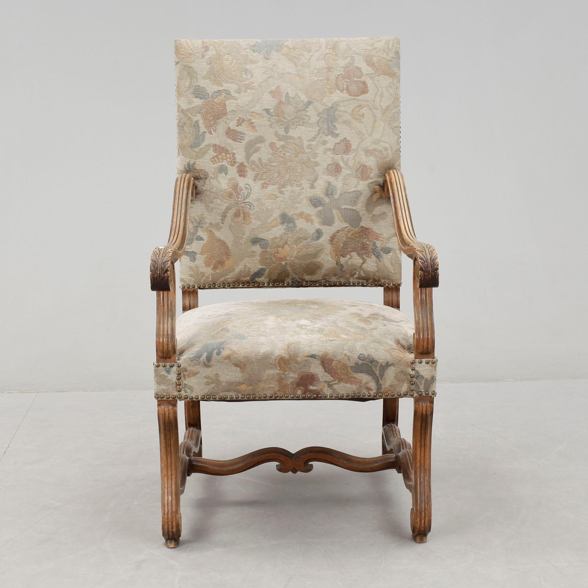 KARMSTOL, barockstil, 1800-tal.