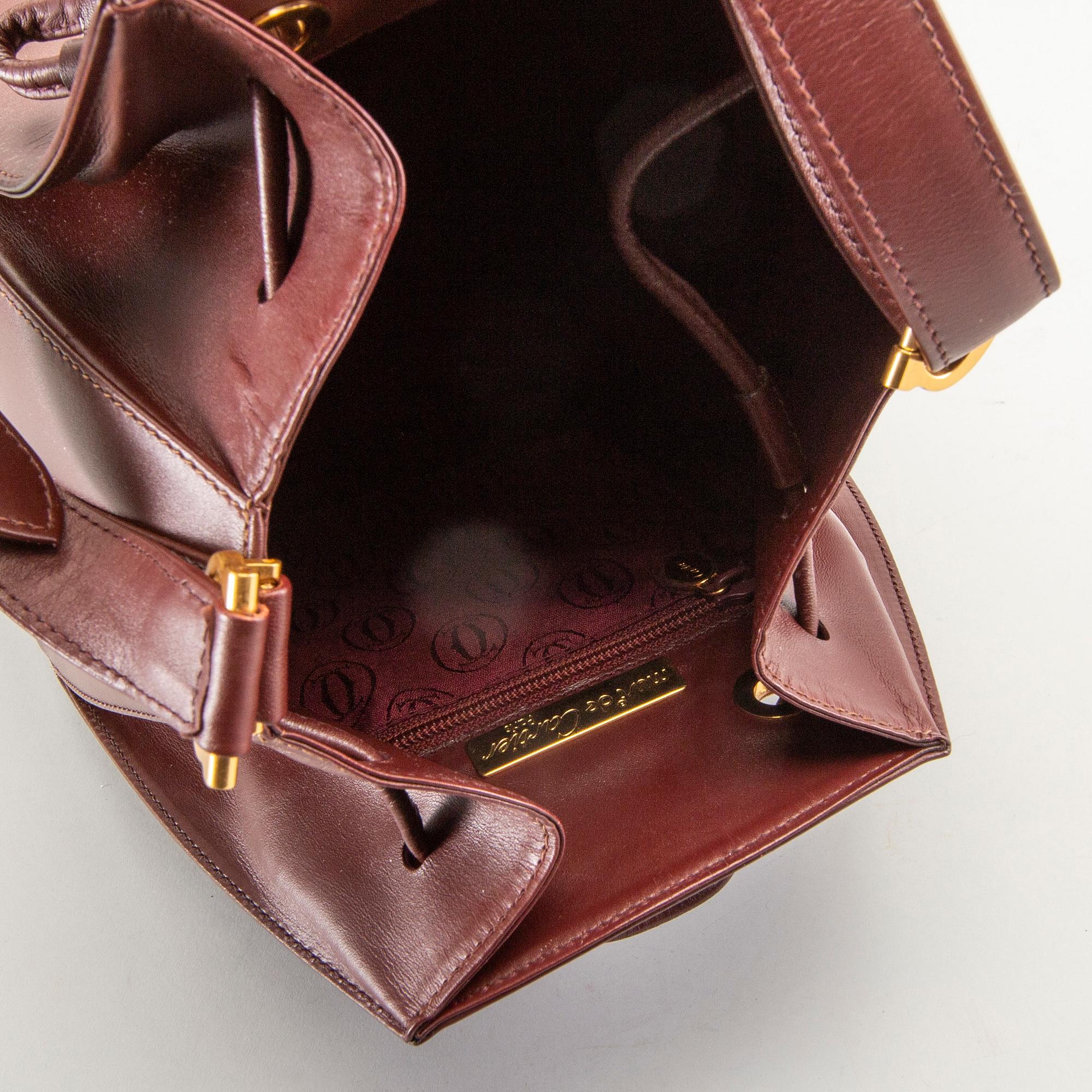 Cartier, Must de Cartier Line Burgundy, väska, 1980-tal.