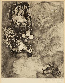Marc Chagall, ”Les deux Coqs", ur "Les Fables de la Fontaine".