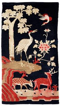1691. A semi-antique Baotou figural so called Wedding Rug.