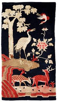 1691. A semi-antique Baotou figural so called Wedding Rug.