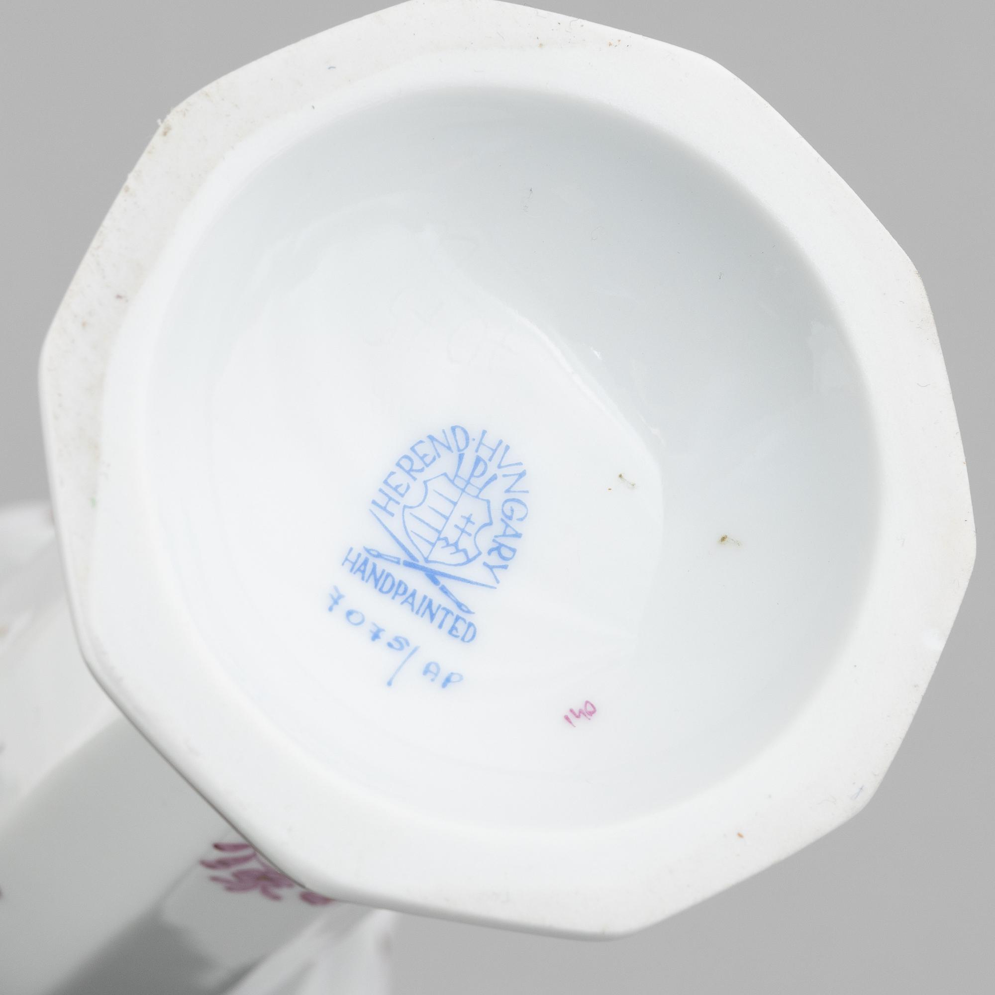 15 pieces of Herend porcelain, Hungary, 20th century.