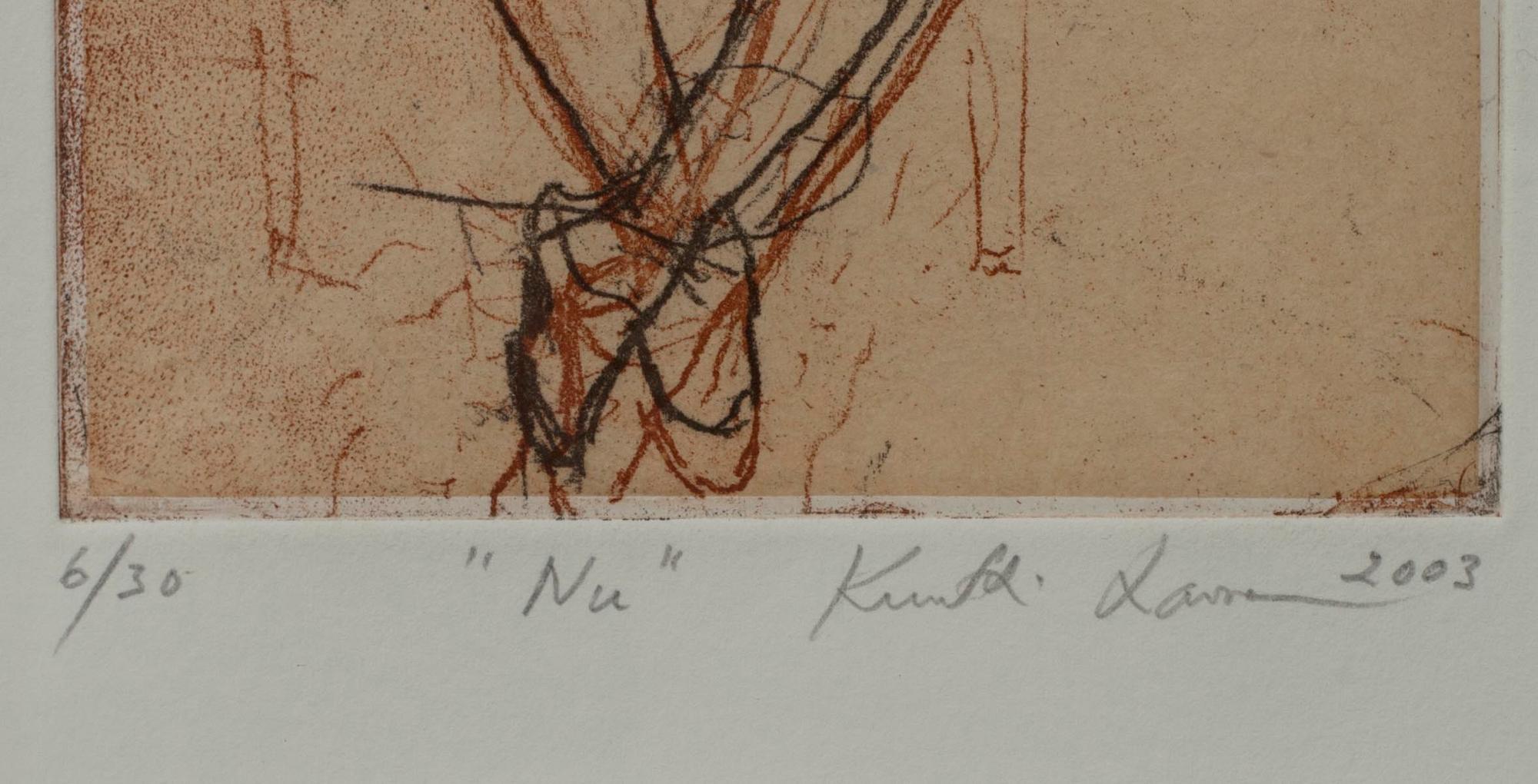 KUUTTI LAVONEN, etsning, sign. och dat. 2003, numr. 6/30.