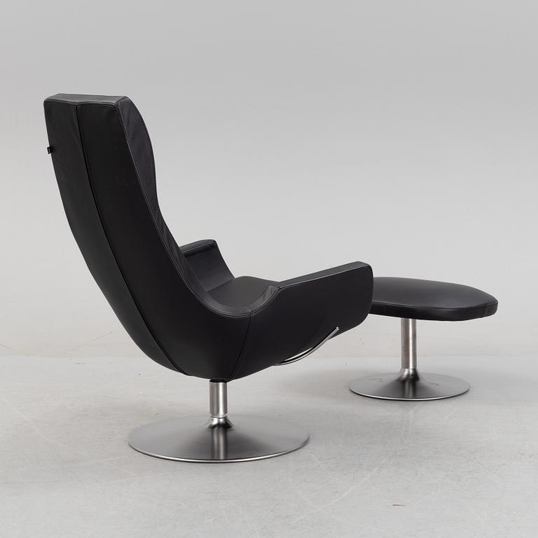 A 'Clipper' lounge chair with stool by Carl-Henrik Spak for Ire.