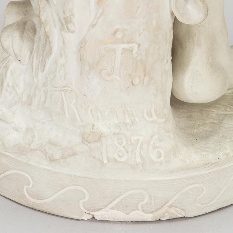 Johannes Takanen, aftercast, a plaster sculpture, bears signature and dating. A wooden base included.