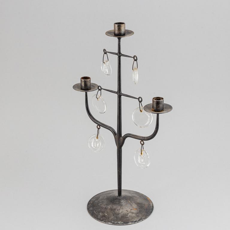 Erik Höglund, a cast iron candle holder, Boda, second half of the 20th century.