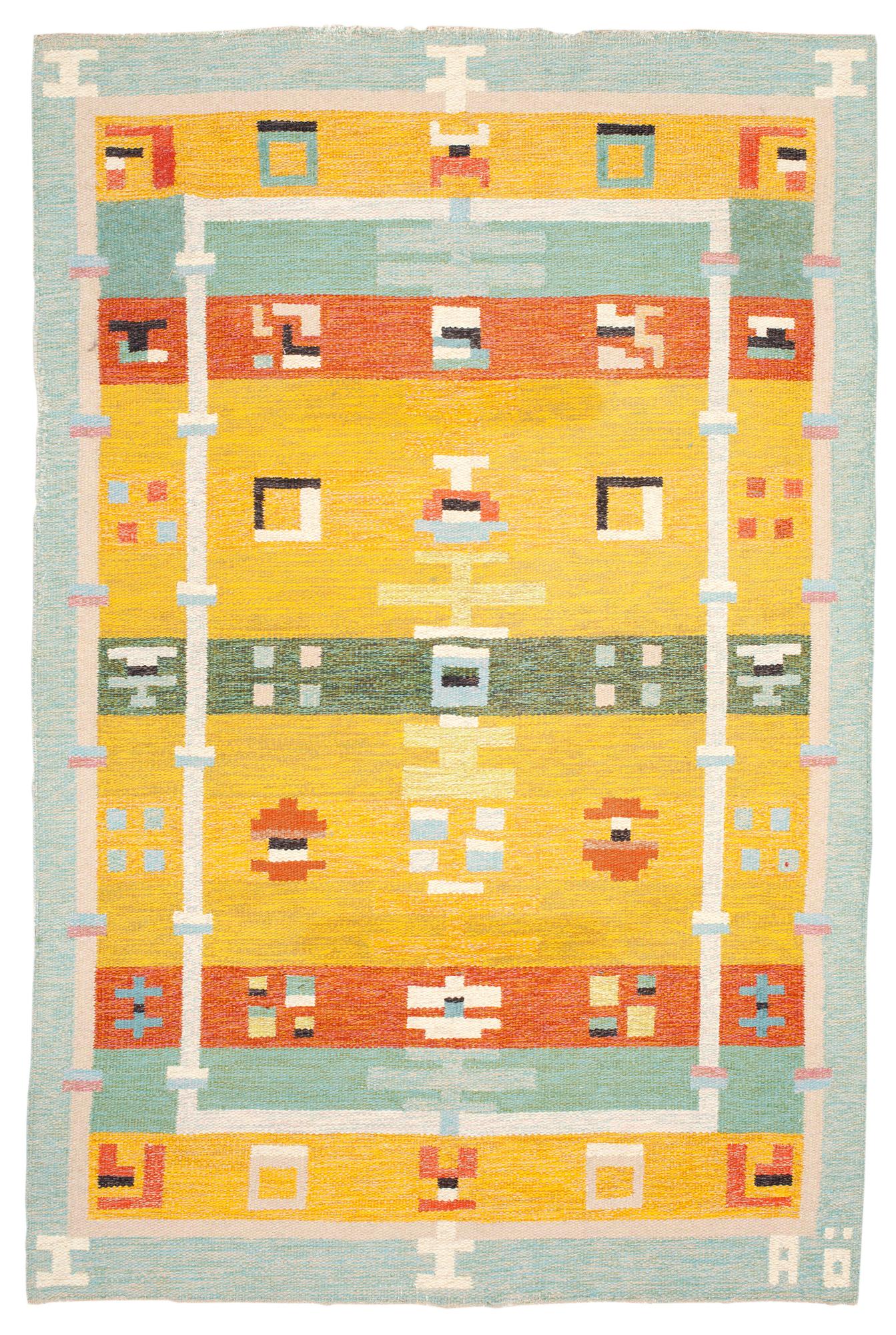 MATTA. Rölakan. 249 x 165 cm. Signerad invävt AÖ och broderat AGDA ÖSTERBERG.