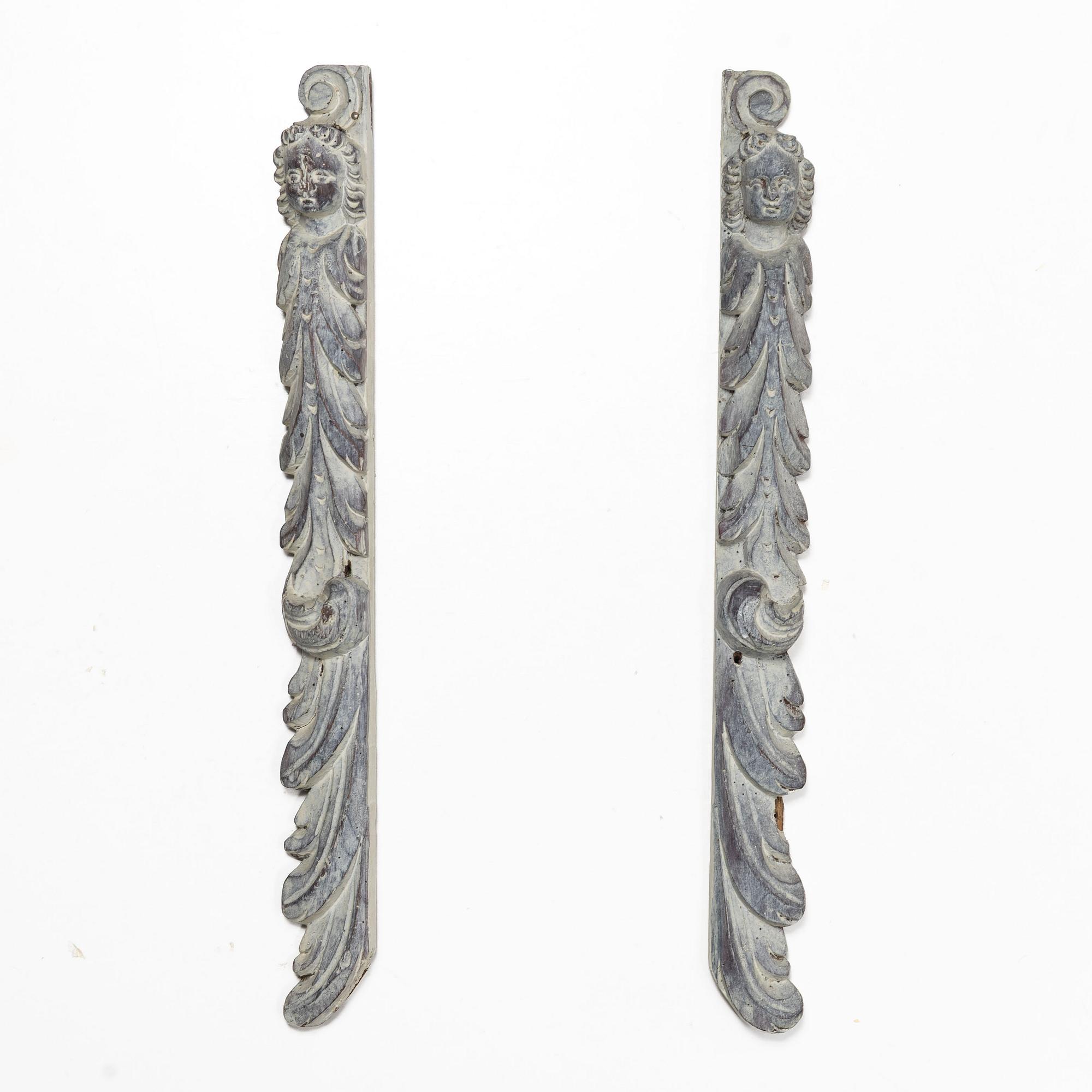 A pair of Baroque decorative elements, 18th Century.