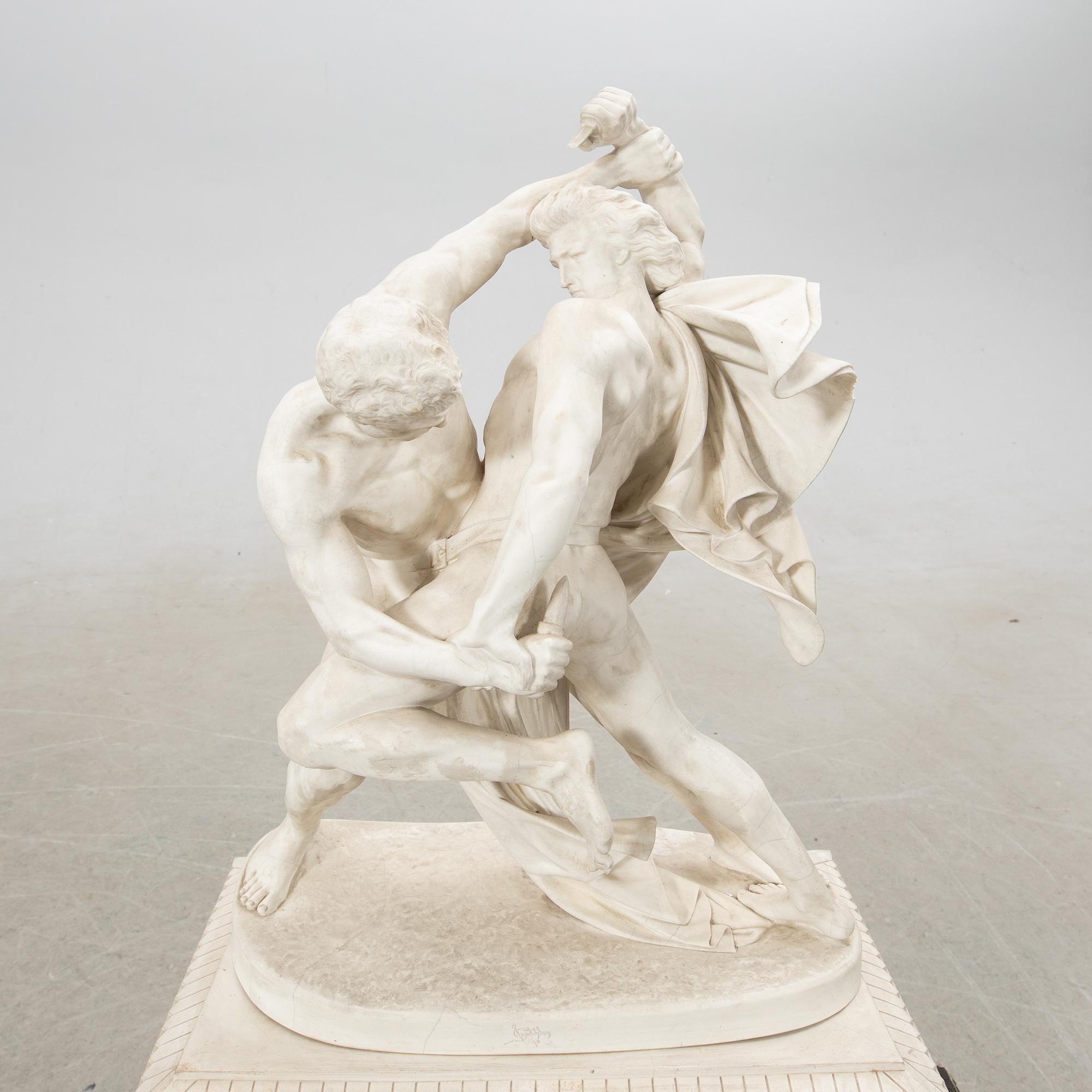 Johan Peter Molin, after, "Belt buckle" Gustavsberg parian around 1900.