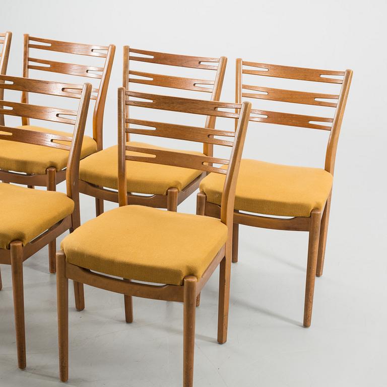 A SET OF 8 KLINT/DELLA CHAIRS BY IKEA. MIDDLE OF 20TH CENTURY.