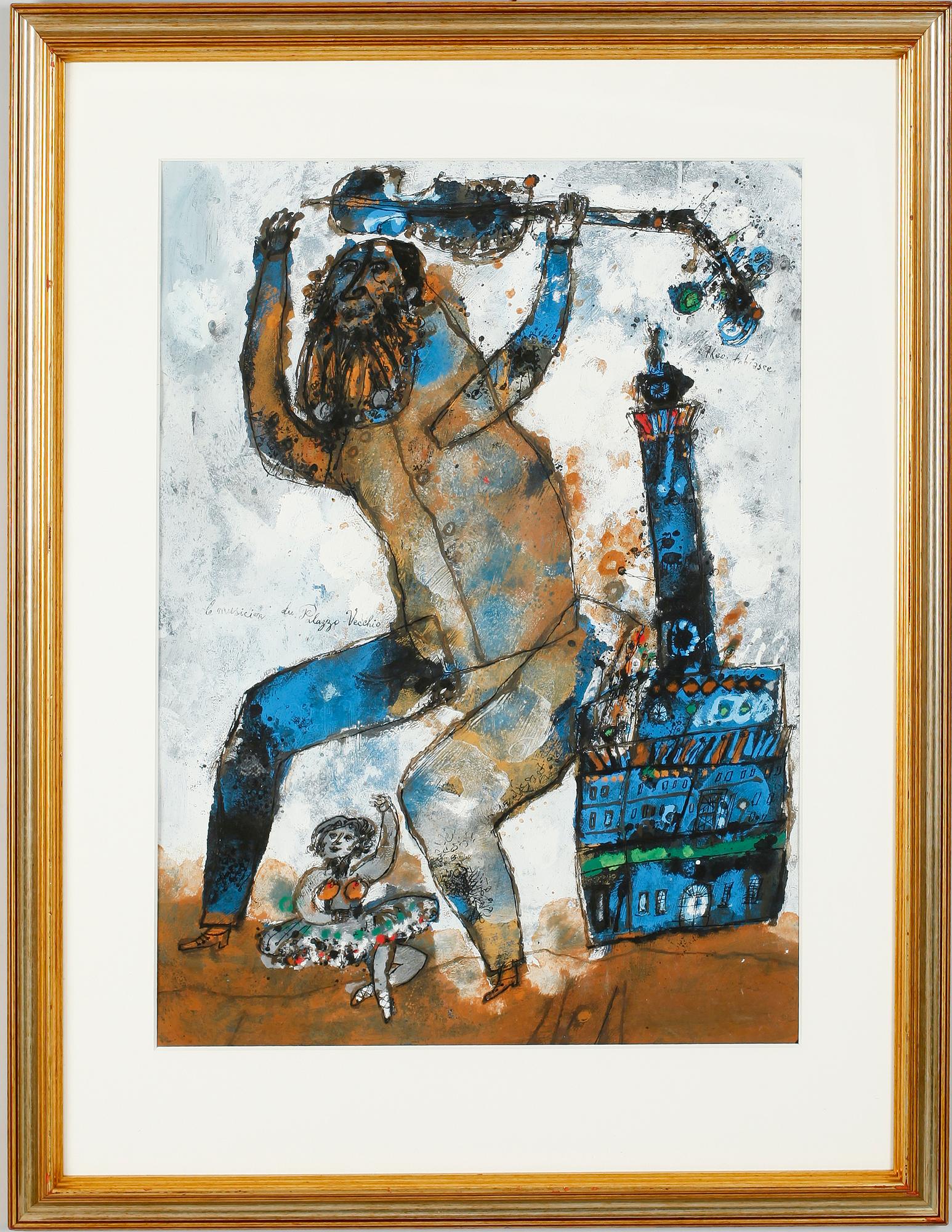 THEO TOBIASSE, gouache, signerad.