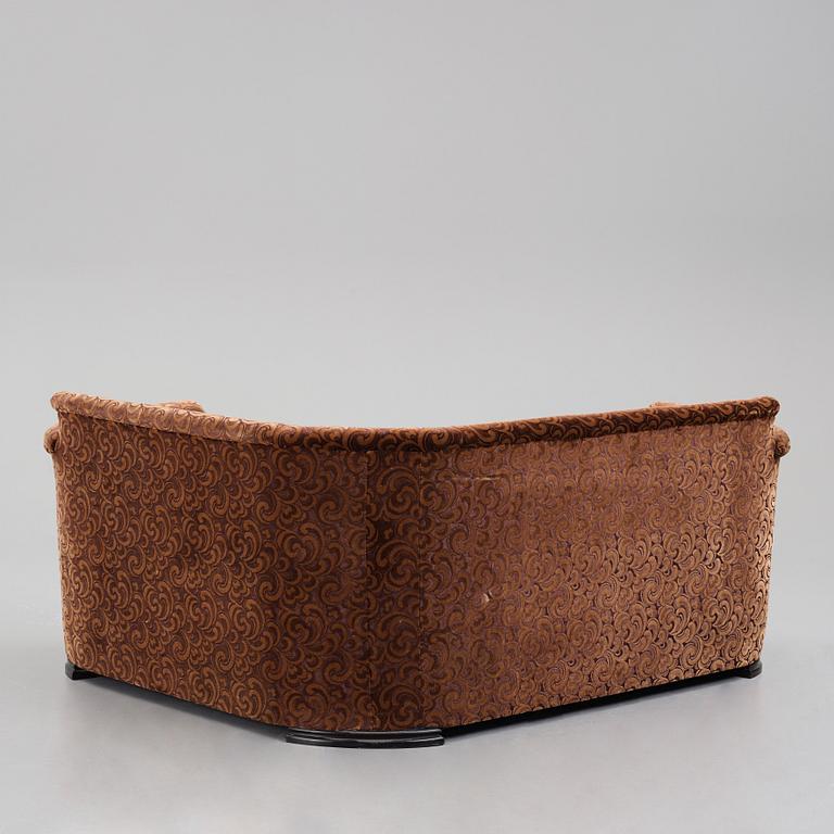 Axel Einar Hjorth, probably, a curved sofa, Nordiska Kompaniet, Sweden 1930s.