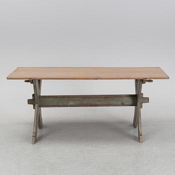 A 19th Century painted pine table.