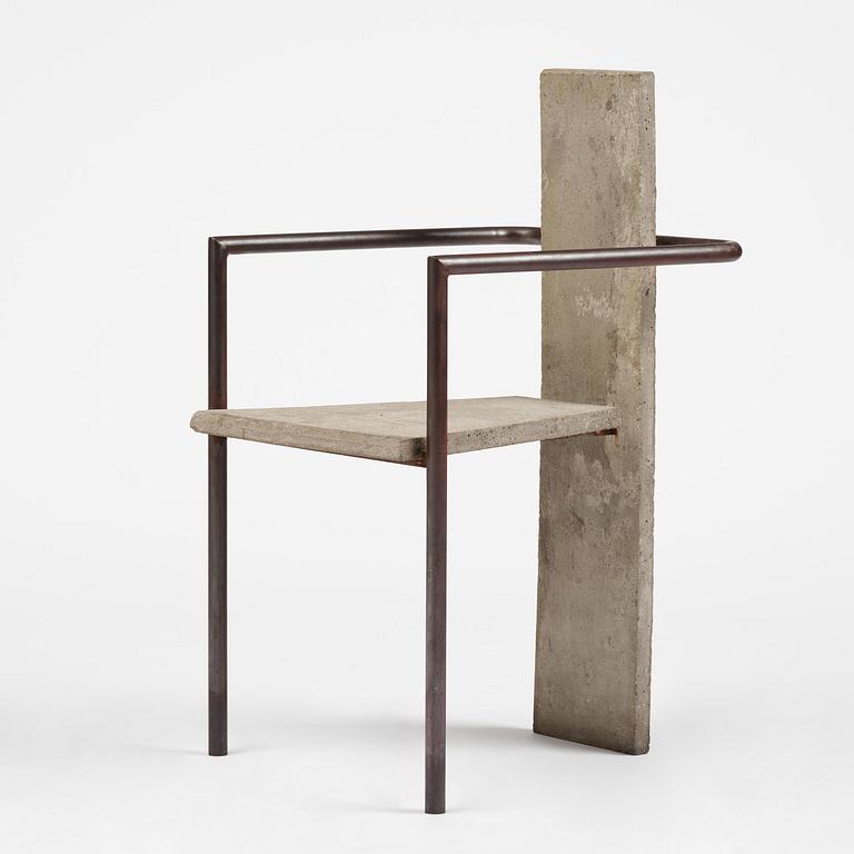 Jonas Bohlin, karmstol, "Concrete", ed. 86/100, Källemo, Värnamo, efter 1981.