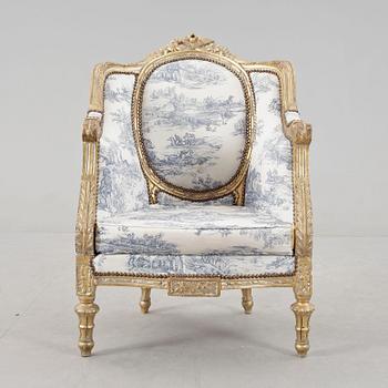FÅTÖLJ, Louis XVI-stil, 1900-talets andra hälft.