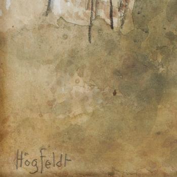 ROBERT HÖGFELDT, akvarell, sign.