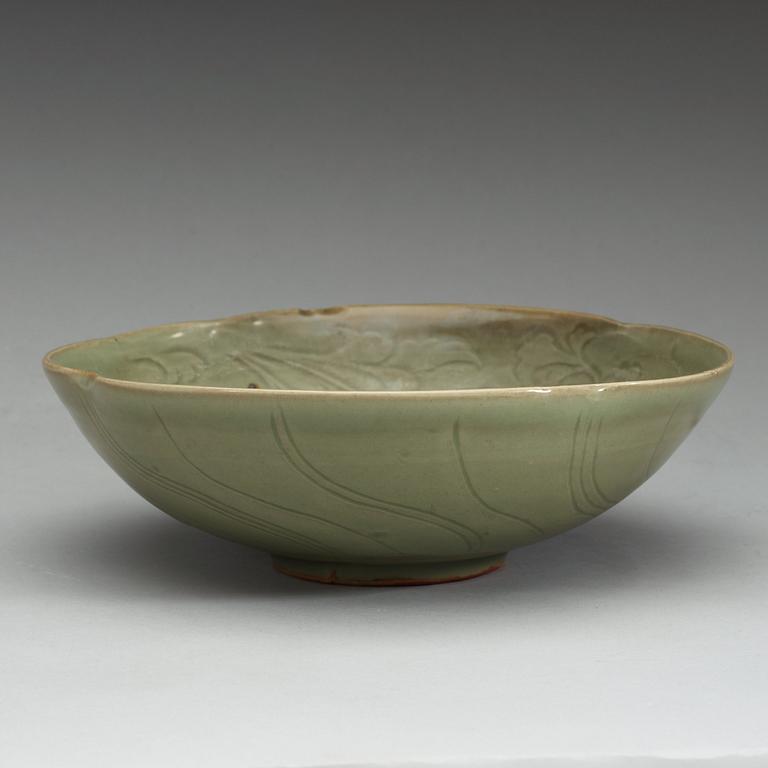 SKÅL, celadon. Qing dynastin.
