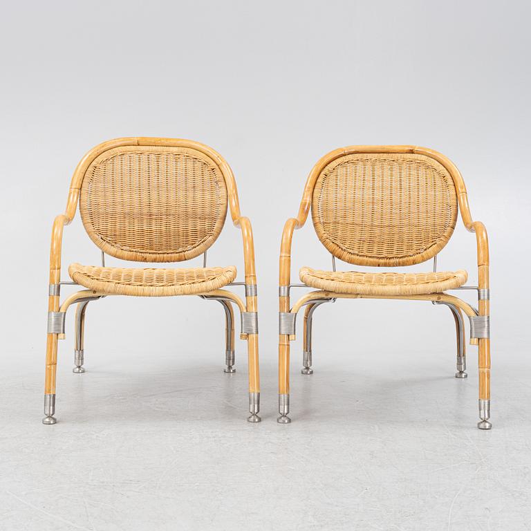 Mats Theselius, a pair of IKEA PS rattan chairs, 21st century.