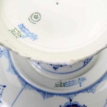 Skål på fot "musselmalet" helblonde, Royal Copenhagen Danmark porslin.