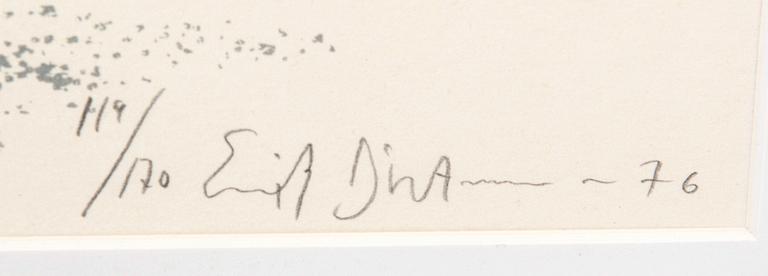 Erik Dietman, litogafi signerad daterad och numrerad 76 119/170.