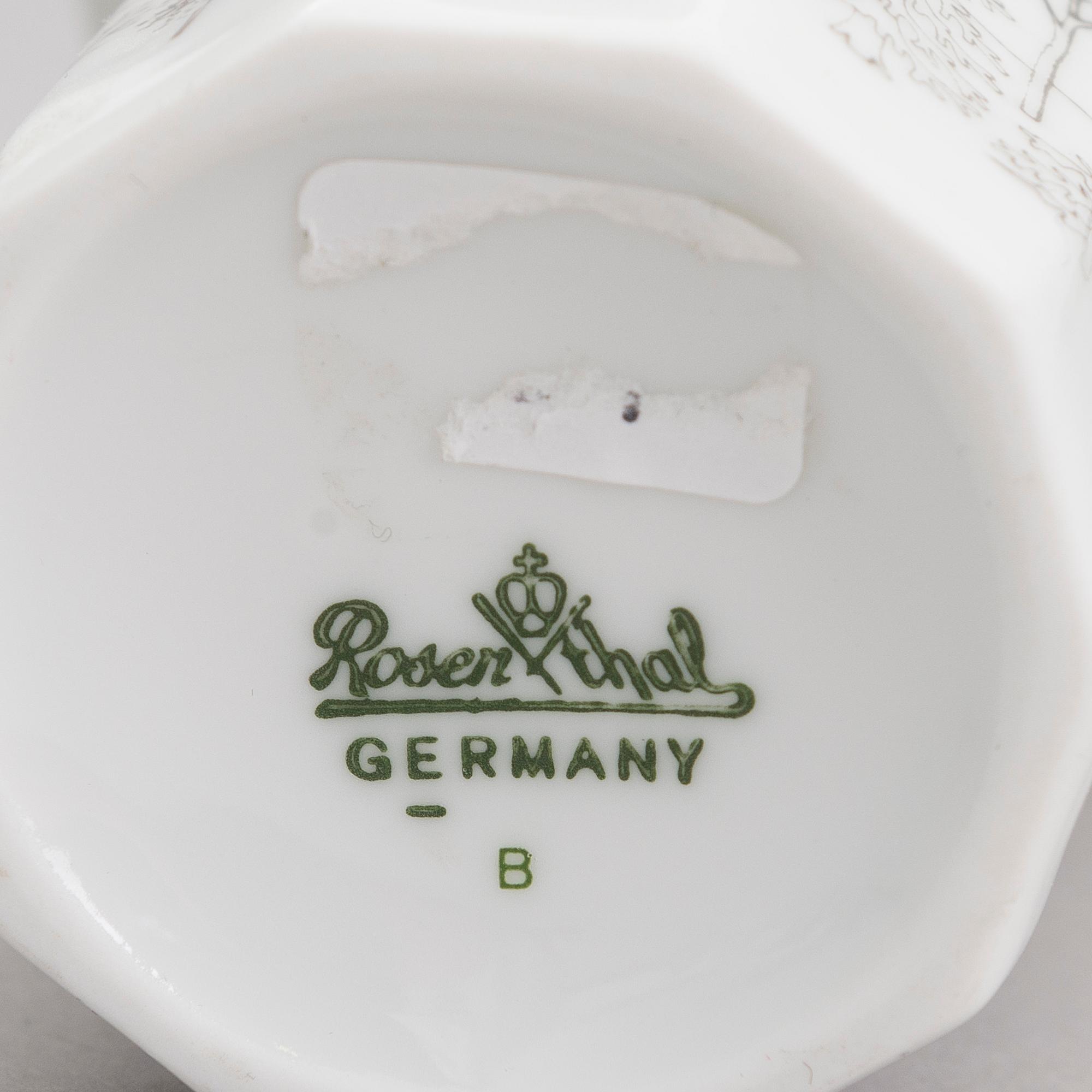 TAPIO WIRKKALA ja RUT BRYK. Posliiniesineitä. 7 osaa. "Winterreise" & "Polygon". Rosenthal. 1900-luvun loppu.