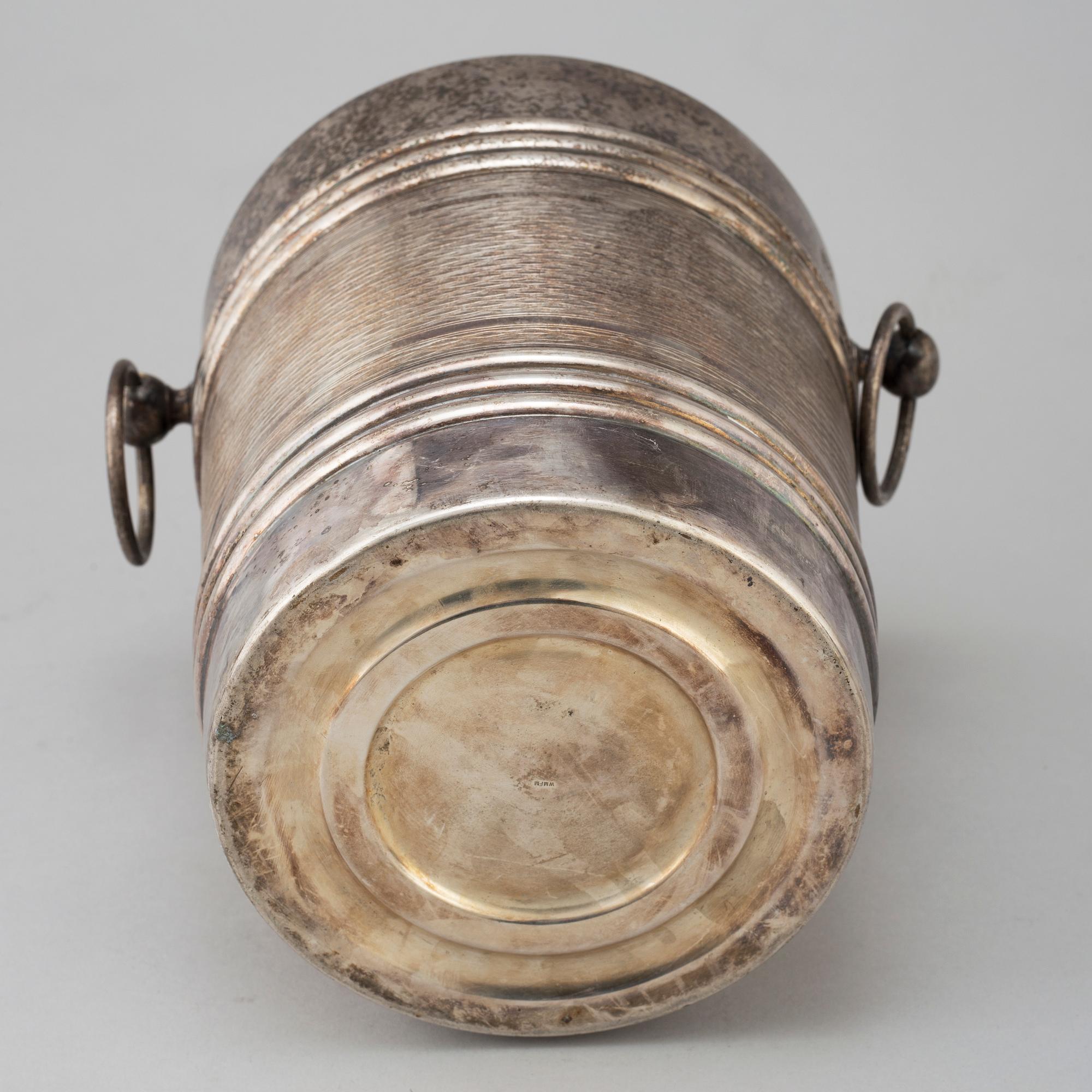 A first half of the 20th century silver plated champagne cooler.