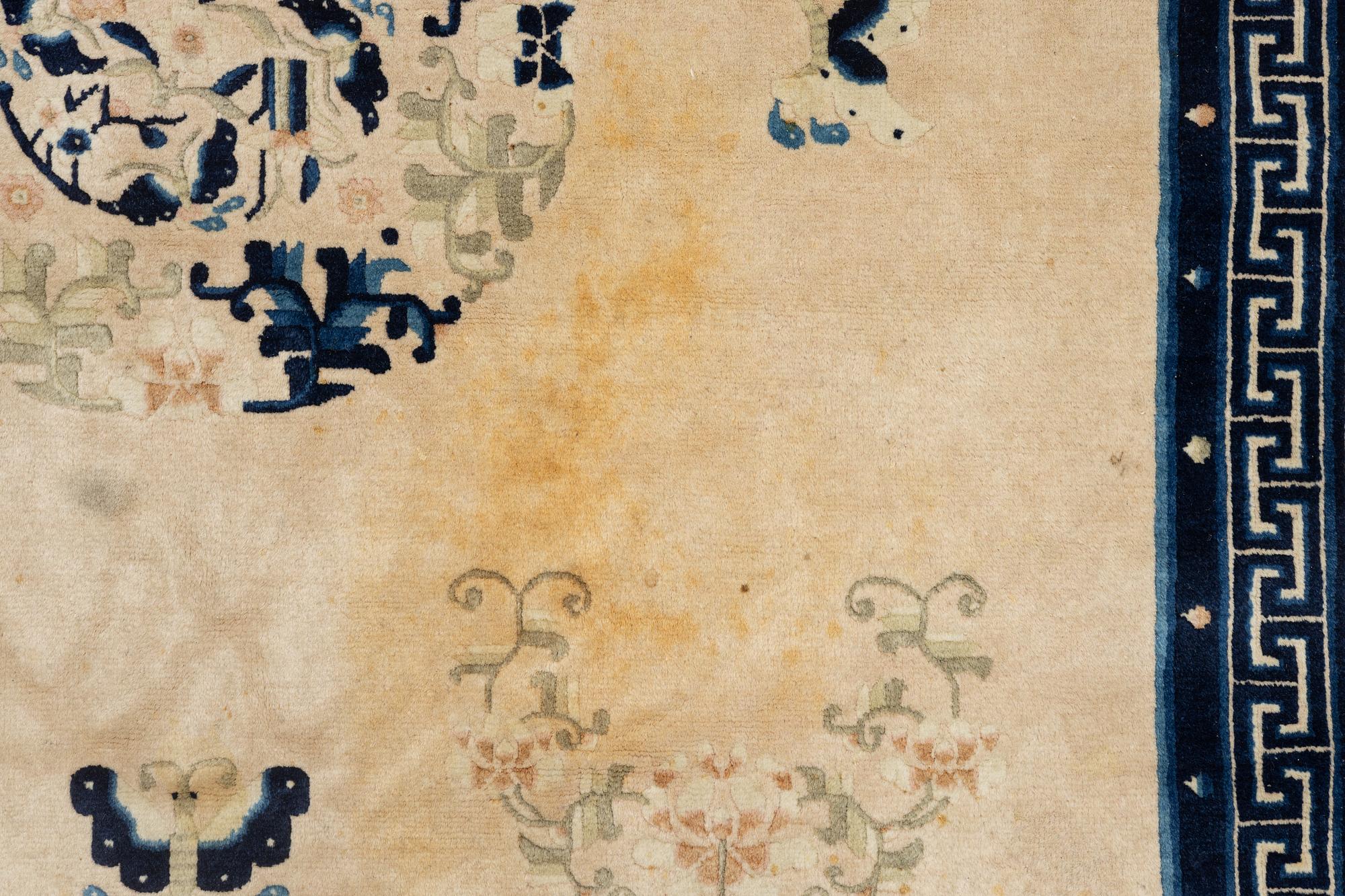 A carpet, old, China (antique finish), c. 276 x 189 cm.