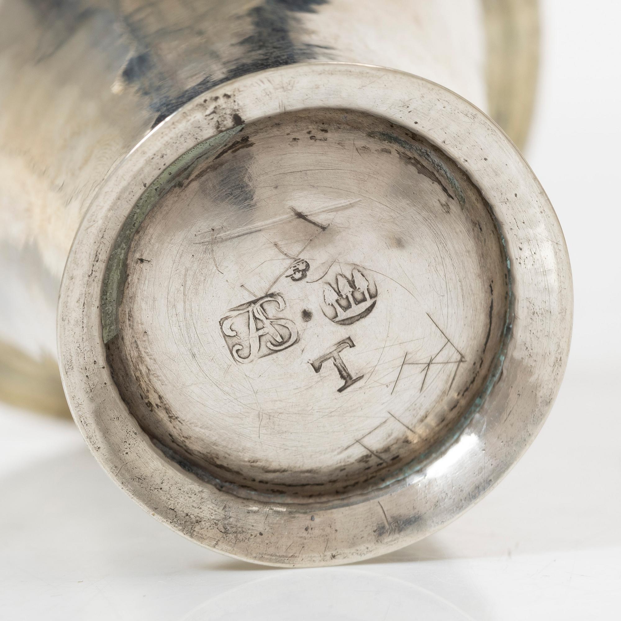 Anders Schotte, bägare, silver, Uddevalla 1777.